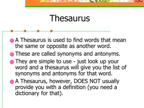 THESAURUS Definition & Meaning .